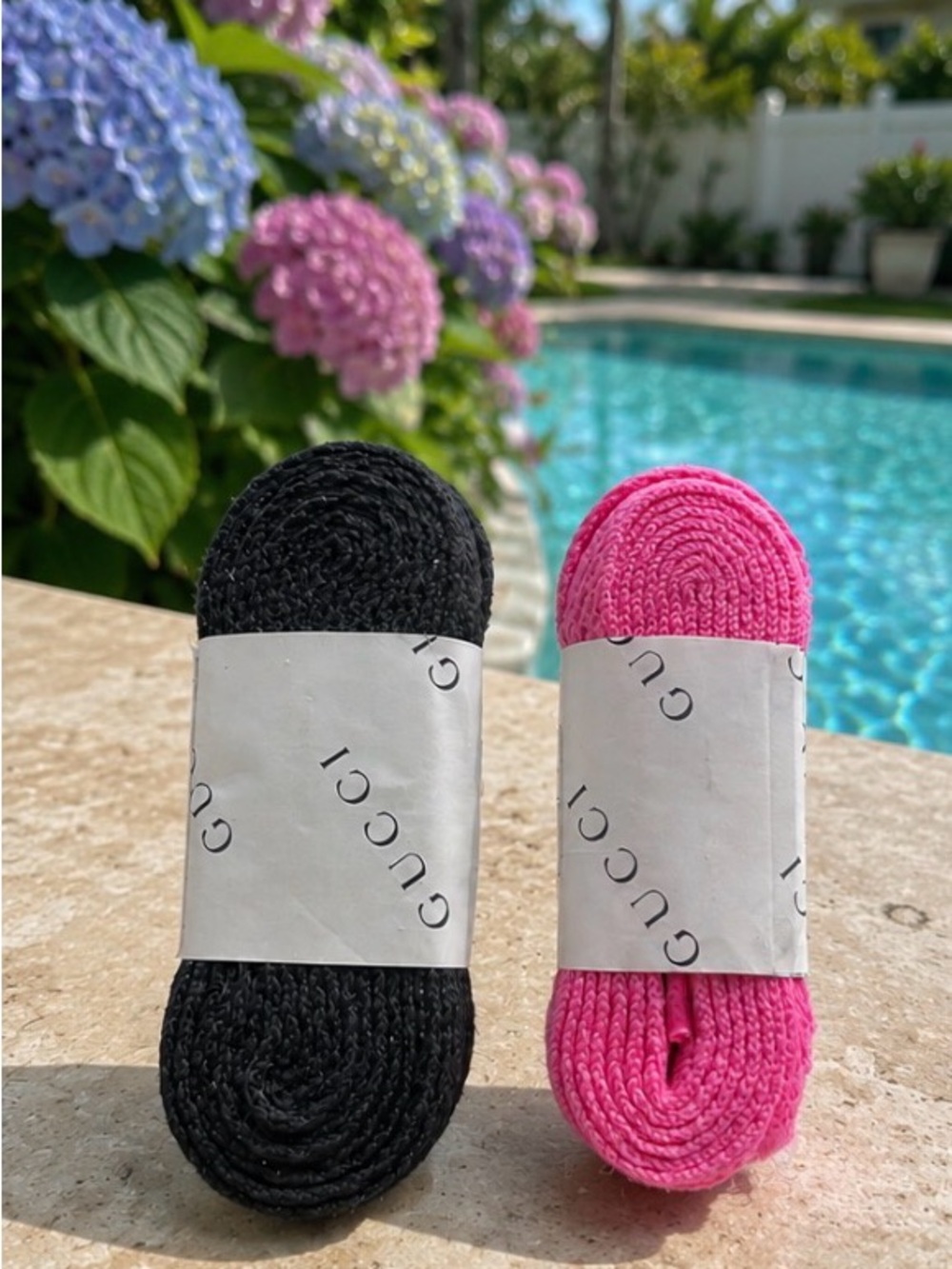 Gucci Shoelaces - Pink & Black
Designer Lace Set | Luxury
Sneaker Accessories